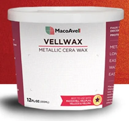 Vellwax Metallic packaging detail from the supplied artwork