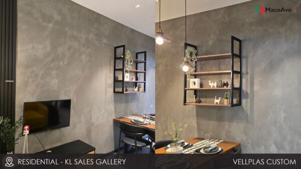 Residential-Kuala Lumpur Sales Gallery Vellplas custom applied at sales gallery.