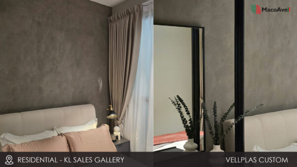 Residential- KL Sales Gallery MacoAvell vellplas Custom applied at Living room.