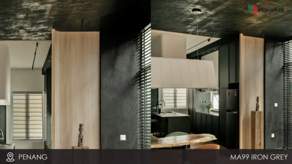 Residential-Penang MacoAvell Vellcco MA98 Iron Grey applied wall.