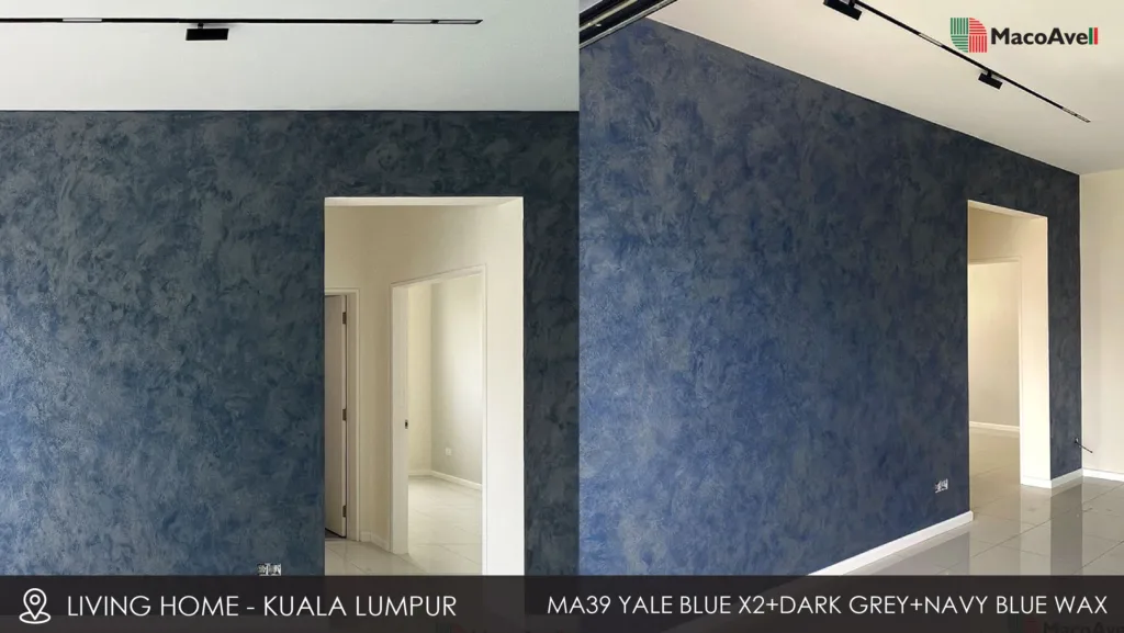 LIVING HOME KUALA LUMPUR MA39 YALE BLUE ,DARK GREY AND NAVY BLUE WAX