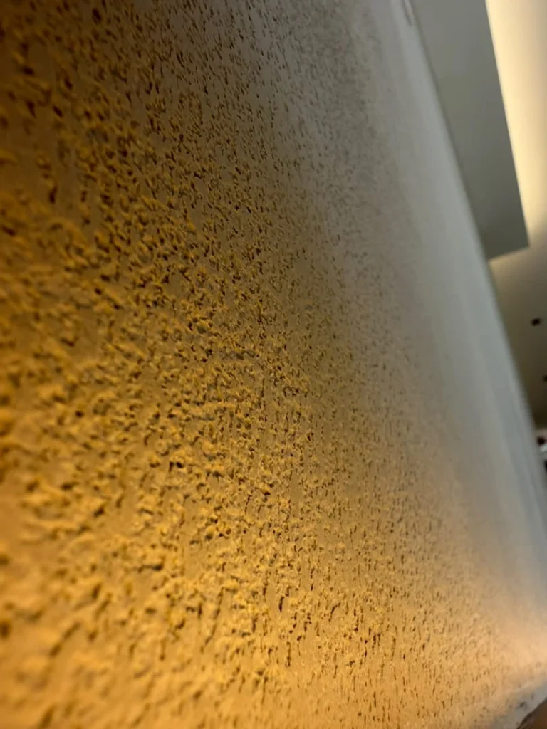Warm grazing light reveals the depth of Vellcco Fine MA01 pitted texture in Kuala Lumpur.
