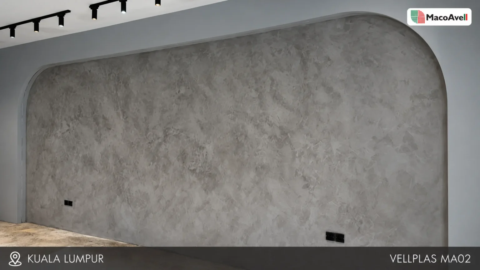 Vellplas MA02 feature wall with rounded corners in Kuala Lumpur