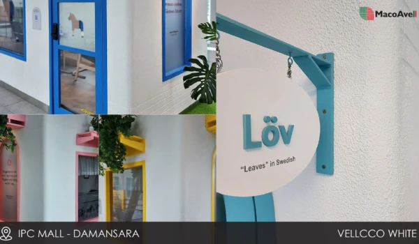 MacoAvell Vellcco rough texture applied wall at IPC Mall Damansara. MacoAvell Vellcco rough texture applied wall at IPC Mall Damansara.